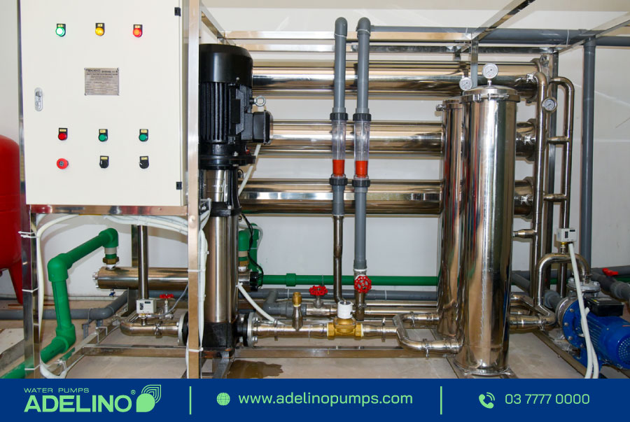 Máy bơm nước công nghiệp trục đứng Adelino cho hệ thống lọc nước 